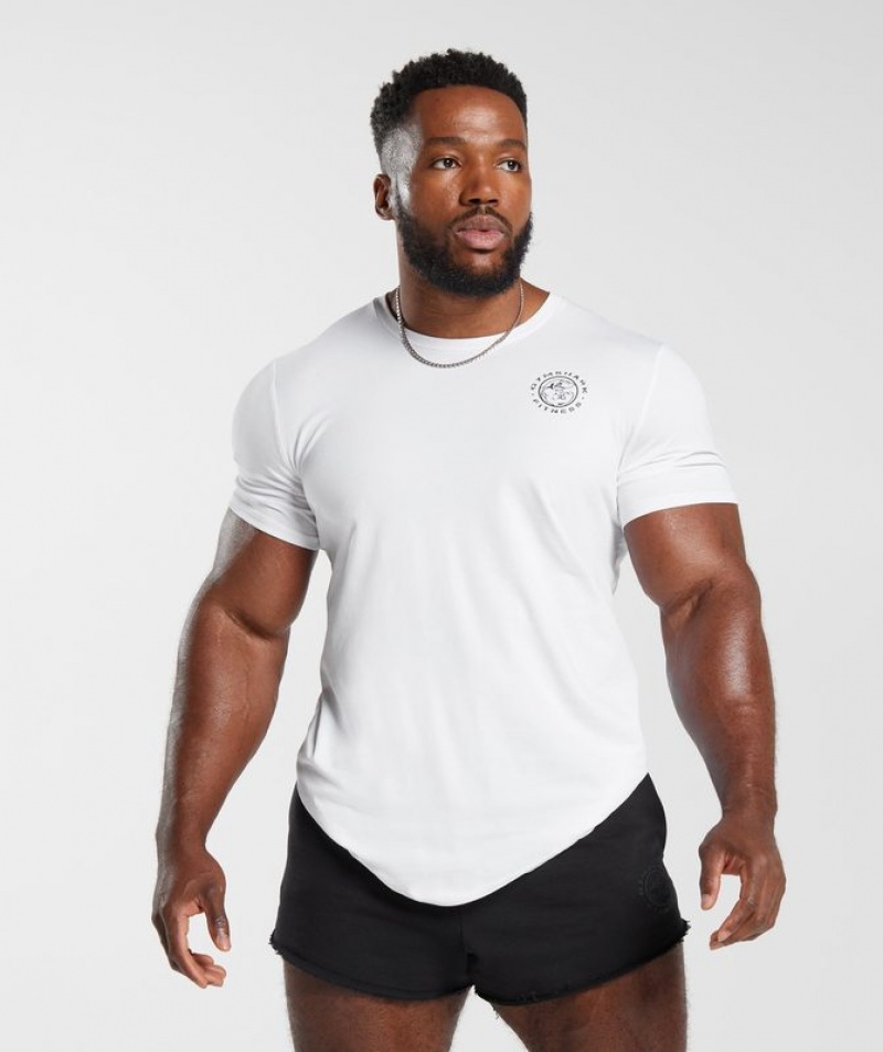 T-Shirts Gymshark Legacy T-Shirt Blancas | WPTAC1620