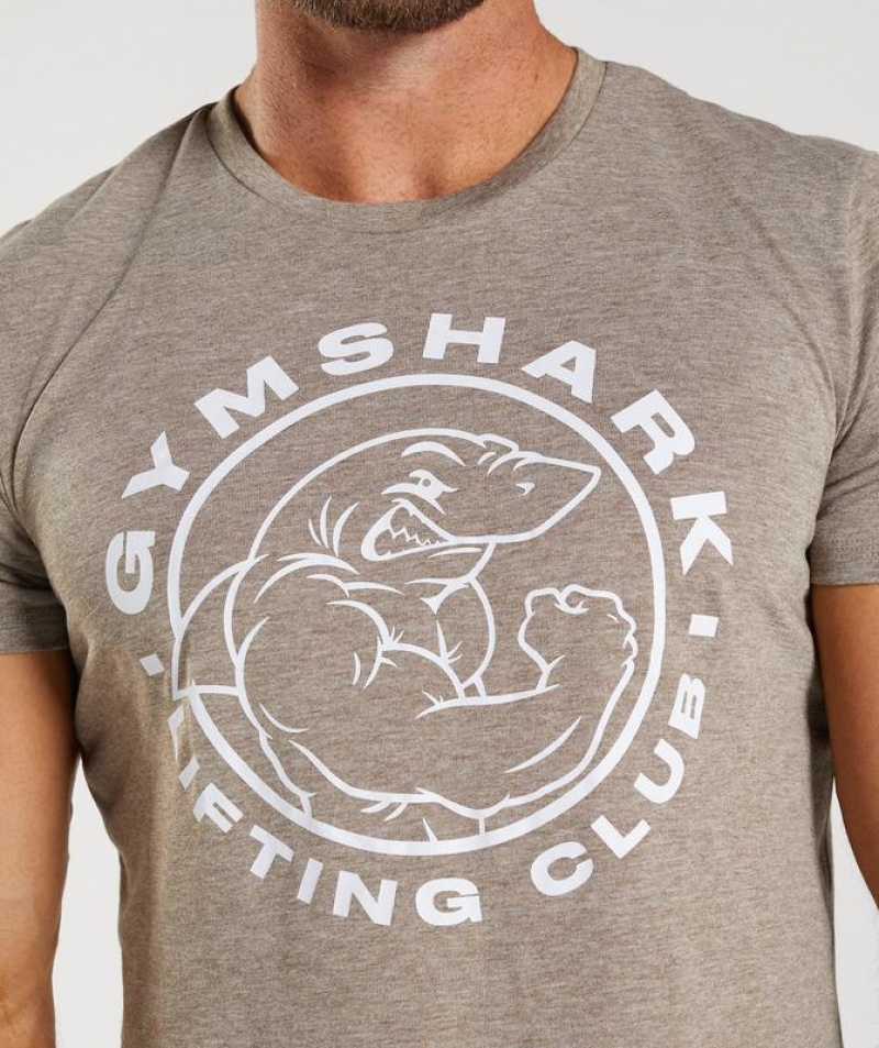 T-Shirts Gymshark Legacy T-Shirt Limestone Marl | SQBWK2471