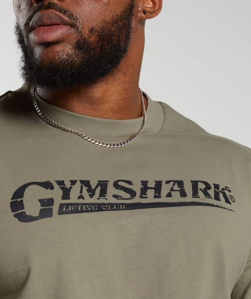 T-Shirts Gymshark Pump Cover T-Shirt Marrones | CJHPI4318