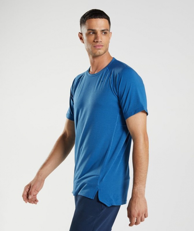 T-Shirts Gymshark Studio T-Shirt Azules | UVZBH0985