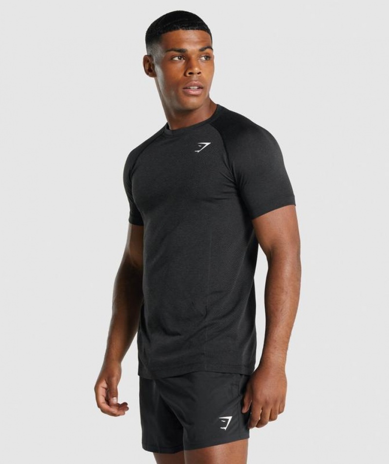 T-Shirts Gymshark Vital Light Seamless T-Shirt Negras | PWNJK5972