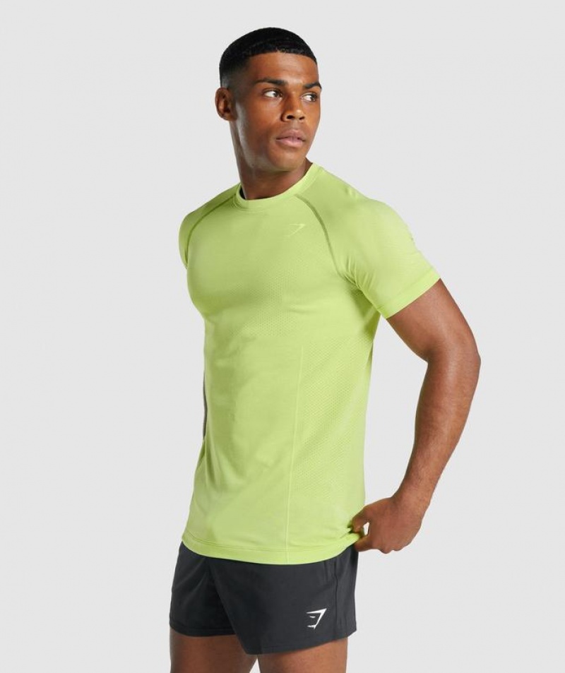 T-Shirts Gymshark Vital Light Seamless T-Shirt Amarillo | VMEKA4103