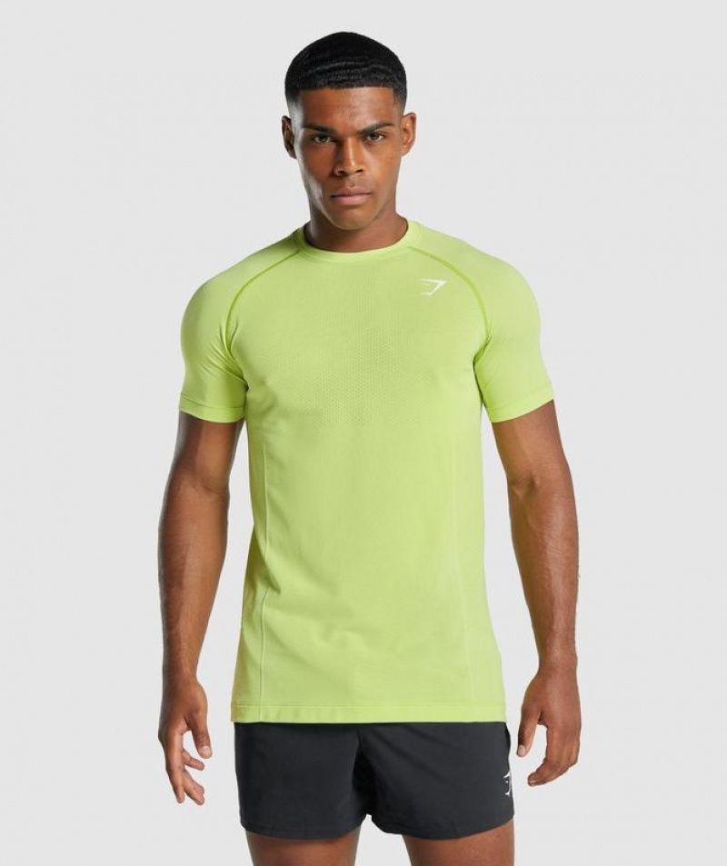 T-Shirts Gymshark Vital Light Seamless T-Shirt Amarillo | VMEKA4103