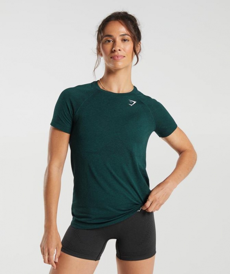 T-Shirts Gymshark Vital Seamless 2.0 Light T-Shirt Verde Menta | OJVIA7489