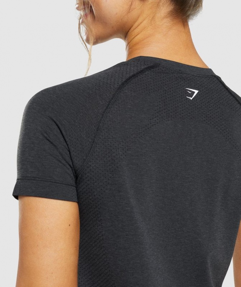 T-Shirts Gymshark Vital Seamless 2.0 Light T-Shirt Negras | FTBGA3645